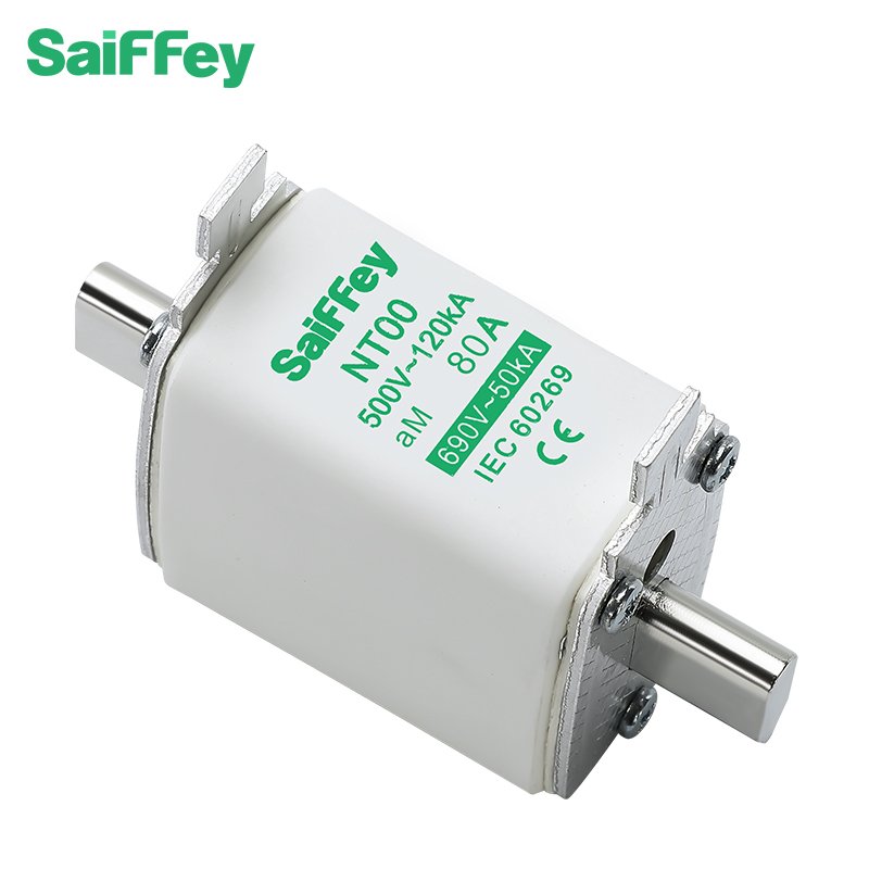 SAIFFEY Fuse 500/690V 80a Knife line protection nt00 aM type low voltage ceramic fuse link