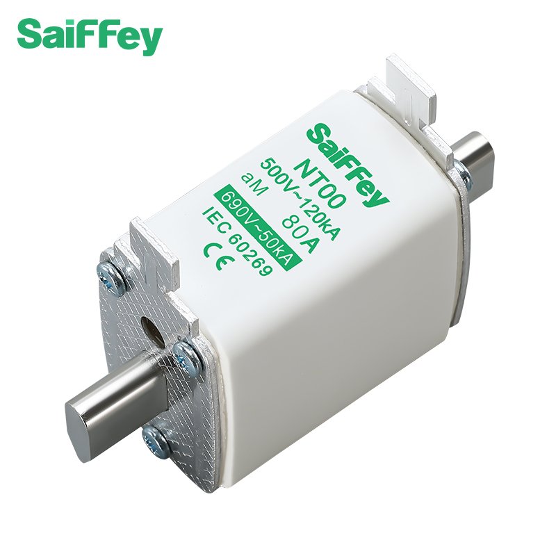 SAIFFEY Fuse 500/690V 80a Knife line protection nt00 aM type low voltage ceramic fuse link