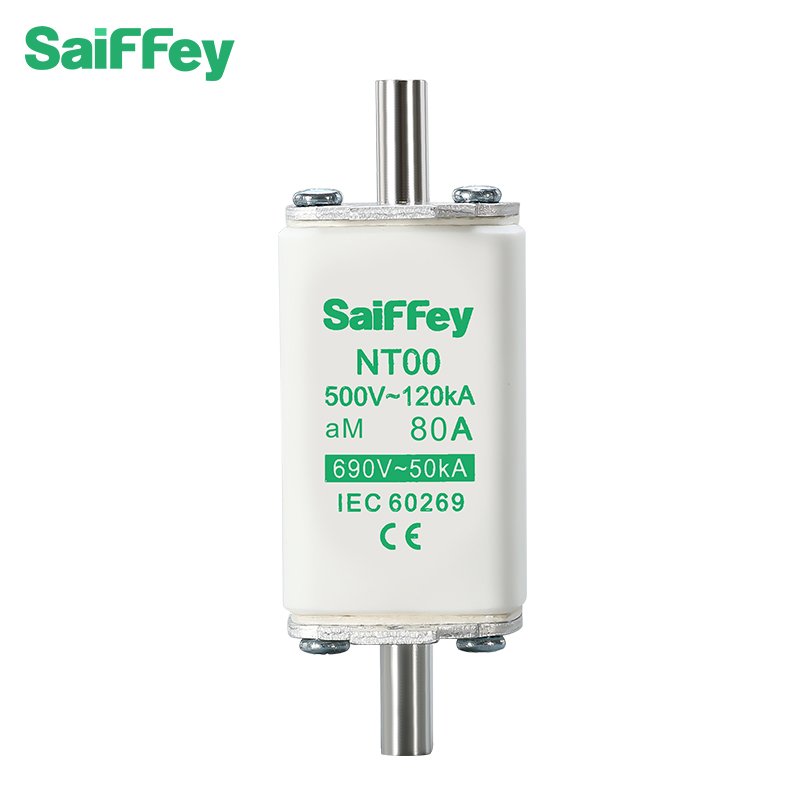 SAIFFEY Fuse 500/690V 80a Knife line protection nt00 aM type low voltage ceramic fuse link