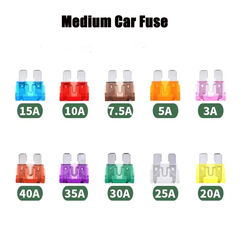 1pcs Auto Fuse Assortment Medium Blade Fuse Set Car Fuses Truck Automotive Blade 1A-40A