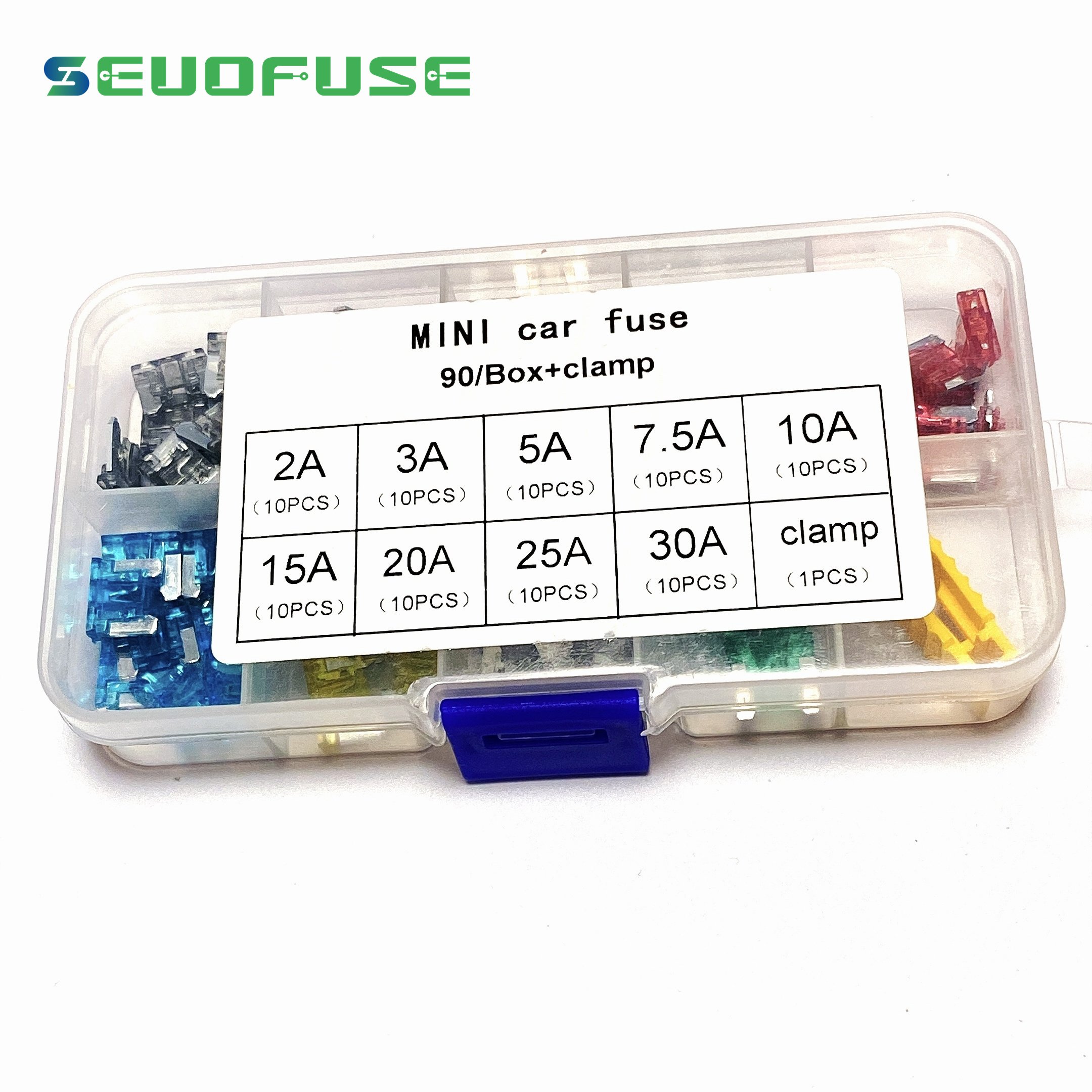 High quality 100pcs 1A-40A Auto Car fuse assortment fuse box for car Standard