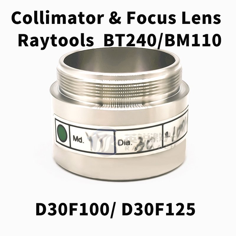 Raytools Fiber Laser Head BM114 Uing Focus lens D30 d37 F100 f125 Meniscus lens 4PCS with lens barrel Collimator ModuleAR Coated