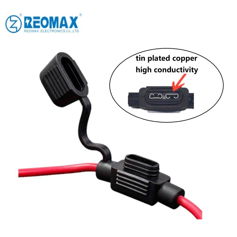 Inline Waterproof Car Fuse Holder for Mini/ATS Auto Blade Fuse 14AWG-22 AWG Waterproof Junction Box Fuse Components with U RoHS