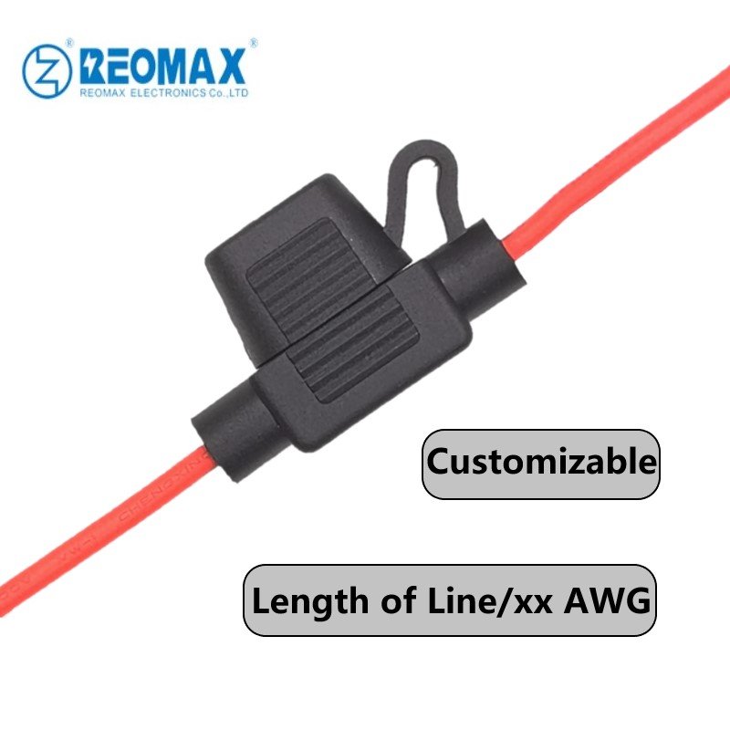 Inline Waterproof Car Fuse Holder for Mini/ATS Auto Blade Fuse 14AWG-22 AWG Waterproof Junction Box Fuse Components with U RoHS