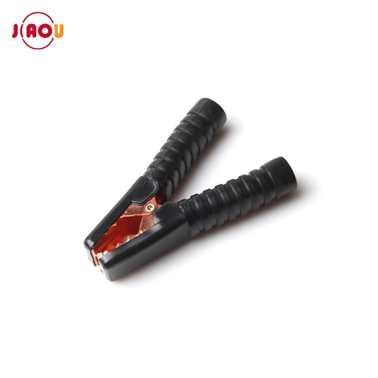 JIAOU 140mm 200A Coplete Insulated Golden Plated Car Battery Alligator Clip Clamp/Crocodile Clip Red/Black