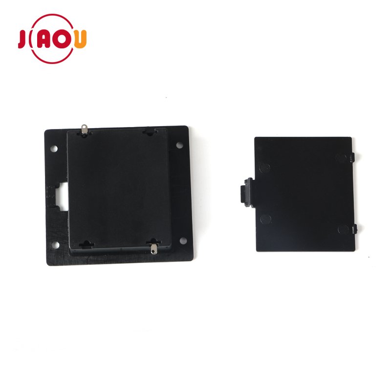 JIAOU Plastic black 4.5V 3 x AA battery cell holder with cover