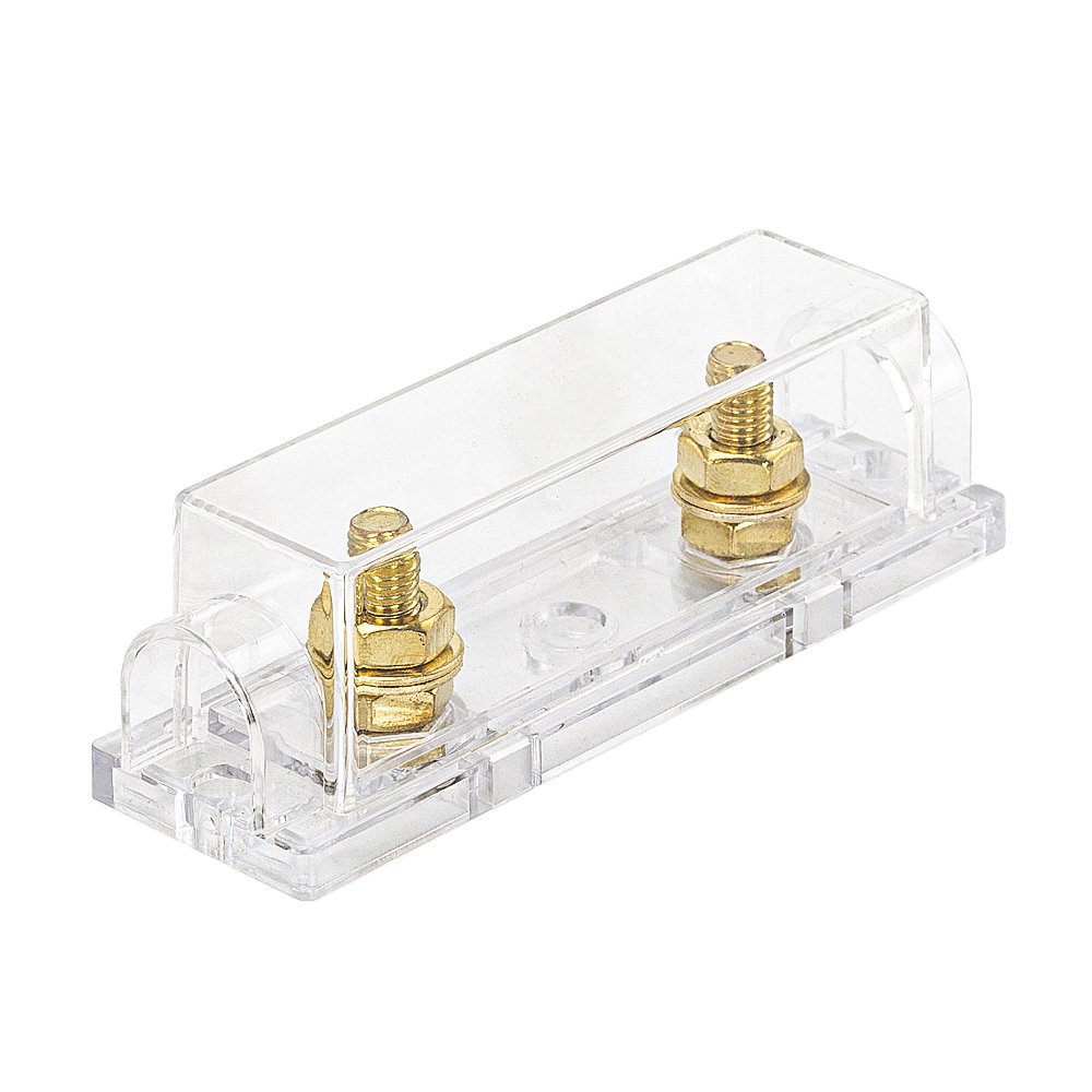 Car Audio ANL Fuse Holder Fuse Holder Inline Car 12V with Transparent Base and Cover for Automotive Truck Video System