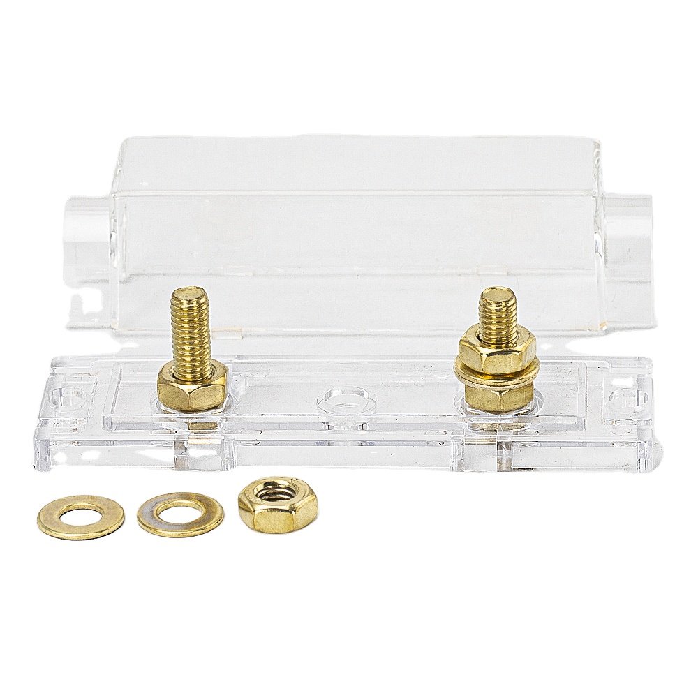 Car Audio ANL Fuse Holder Fuse Holder Inline Car 12V with Transparent Base and Cover for Automotive Truck Video System