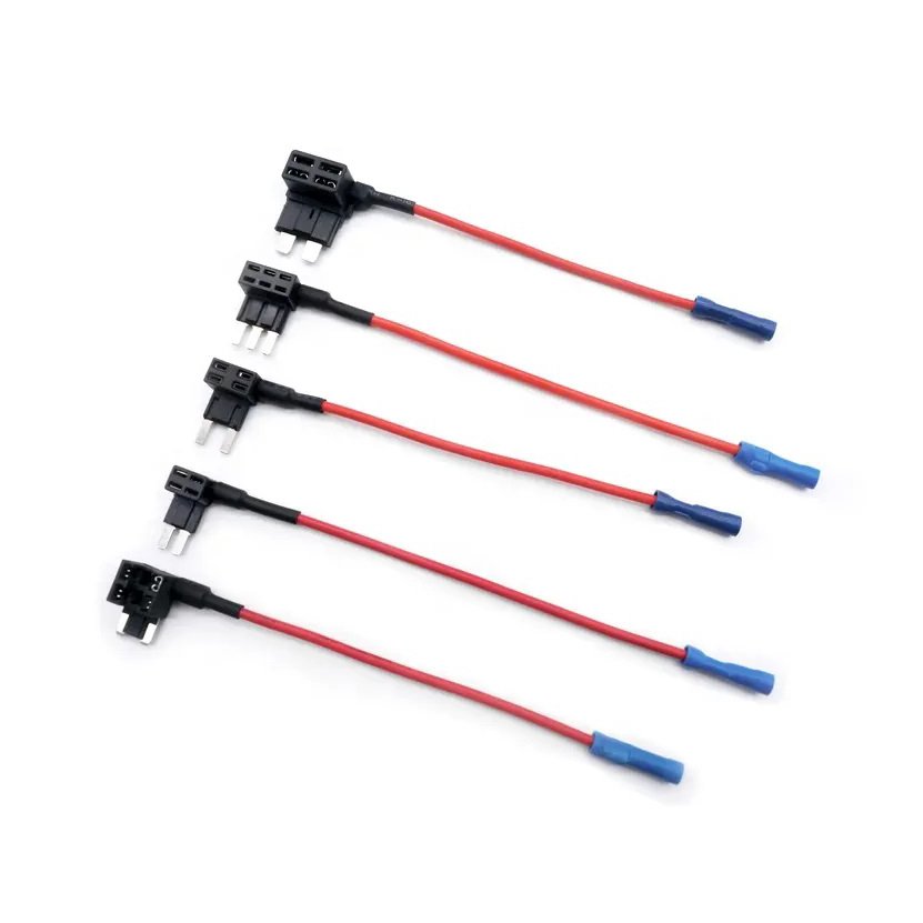 Customized Car Blade Auto Fuse Holder 16 AWG 150MM Automobile Maxi 60amp Wire Cable In-line Blade Fuses for Automotive