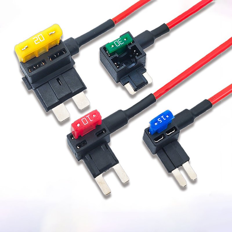 Customized Car Blade Auto Fuse Holder 16 AWG 150MM Automobile Maxi 60amp Wire Cable In-line Blade Fuses for Automotive