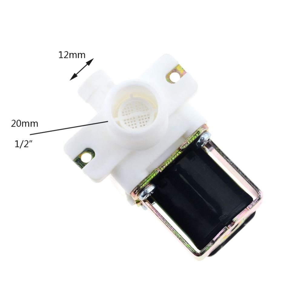 NC G1/2 DN15 Water Dispenser Inlet Plastic Solenoid Valve Quarter External Thread Outlet 12mm Pagoda DC24V 12V AC 220V 110V