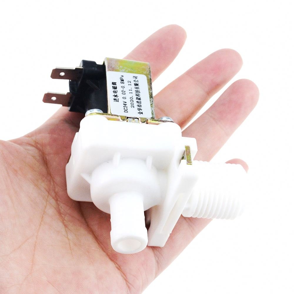 NC G1/2 DN15 Water Dispenser Inlet Plastic Solenoid Valve Quarter External Thread Outlet 12mm Pagoda DC24V 12V AC 220V 110V