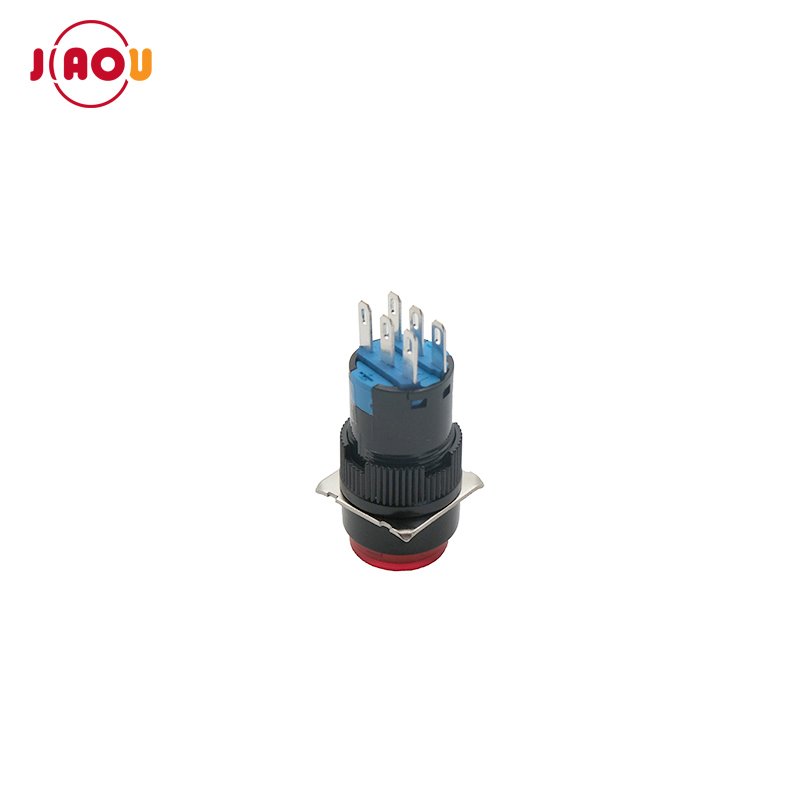 JIAOU YUEQING 16mm latching push button switch AB6-A