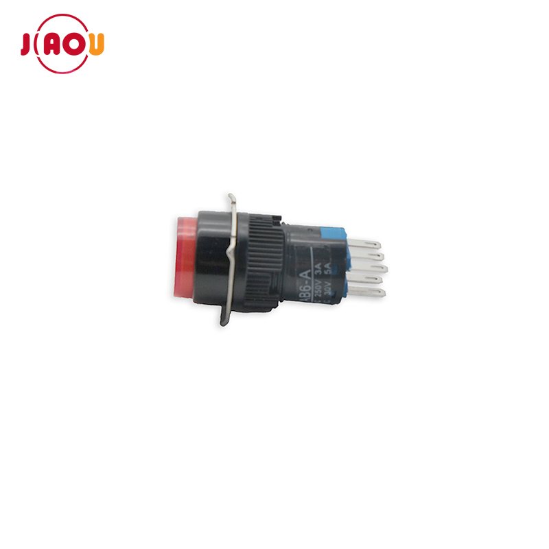 JIAOU YUEQING 16mm latching push button switch AB6-A