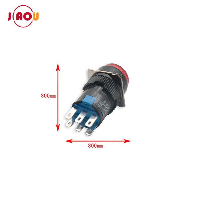 JIAOU YUEQING 16mm latching push button switch AB6-A
