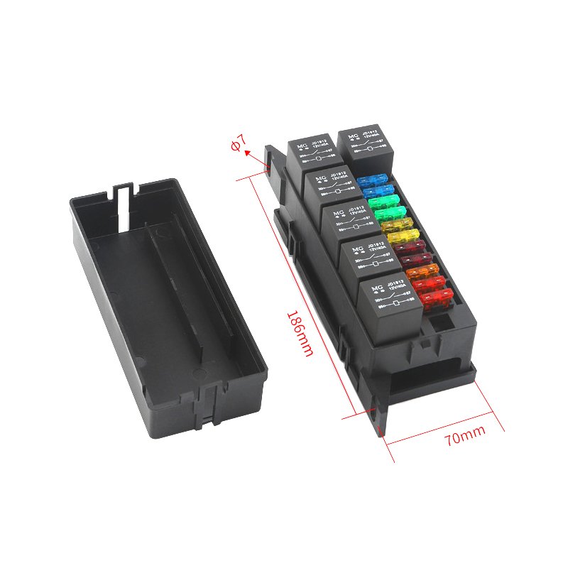 2022 Customized Car Auto Circuit Blade Fuse 5 relay 12vcd 24vcd fuse box