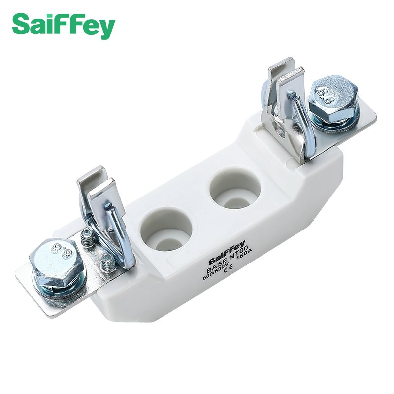Saiffey NH00 160A NH Series Low Voltage Solar Fuse Holder Ceramic Blade Fuse Base