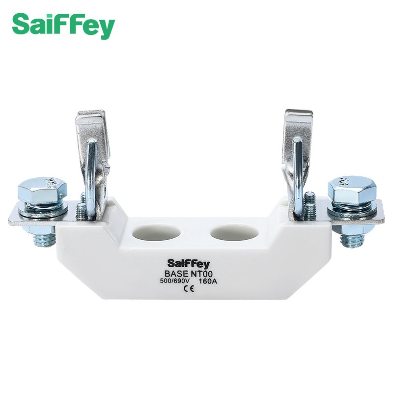 Saiffey NH00 160A NH Series Low Voltage Solar Fuse Holder Ceramic Blade Fuse Base