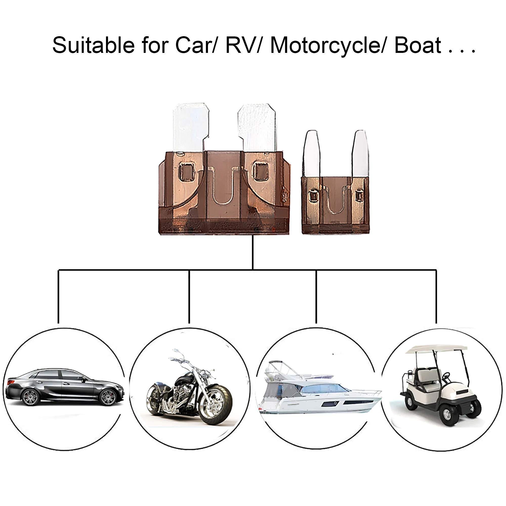 Fuse box kit 250ps Car Fuses Assortment Kit, Blade-Type Automotive Fuses - Standard & Mini Size