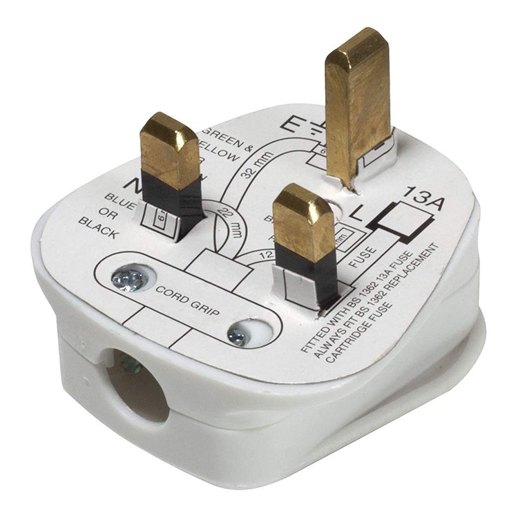 High Quality BS 1363 3 Pin UK Mains Best Plug fused 3A 5A 10A 13A UK Power Plug For HK UK