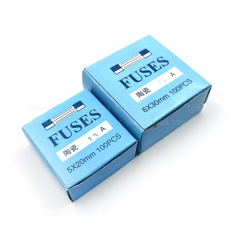 5x20mm high temperature resistant ceramic fuse tube 250V quick break fuse 6x30 F1A 2A 5A 8A 10A 15A 30A protective components