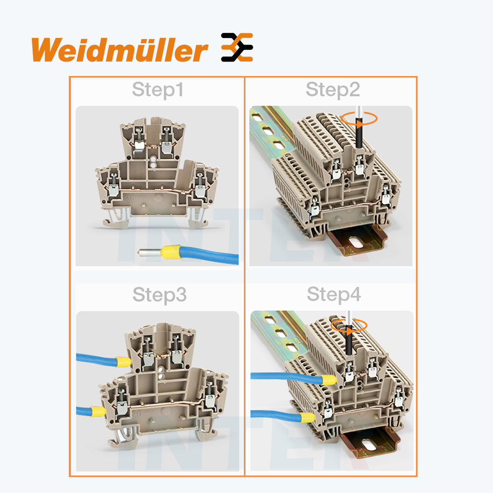 1021500000 Weidmuller WDK 2.5 double Layer Terminal Blocks With Electronic Components Screw Feed-through terminal blocks