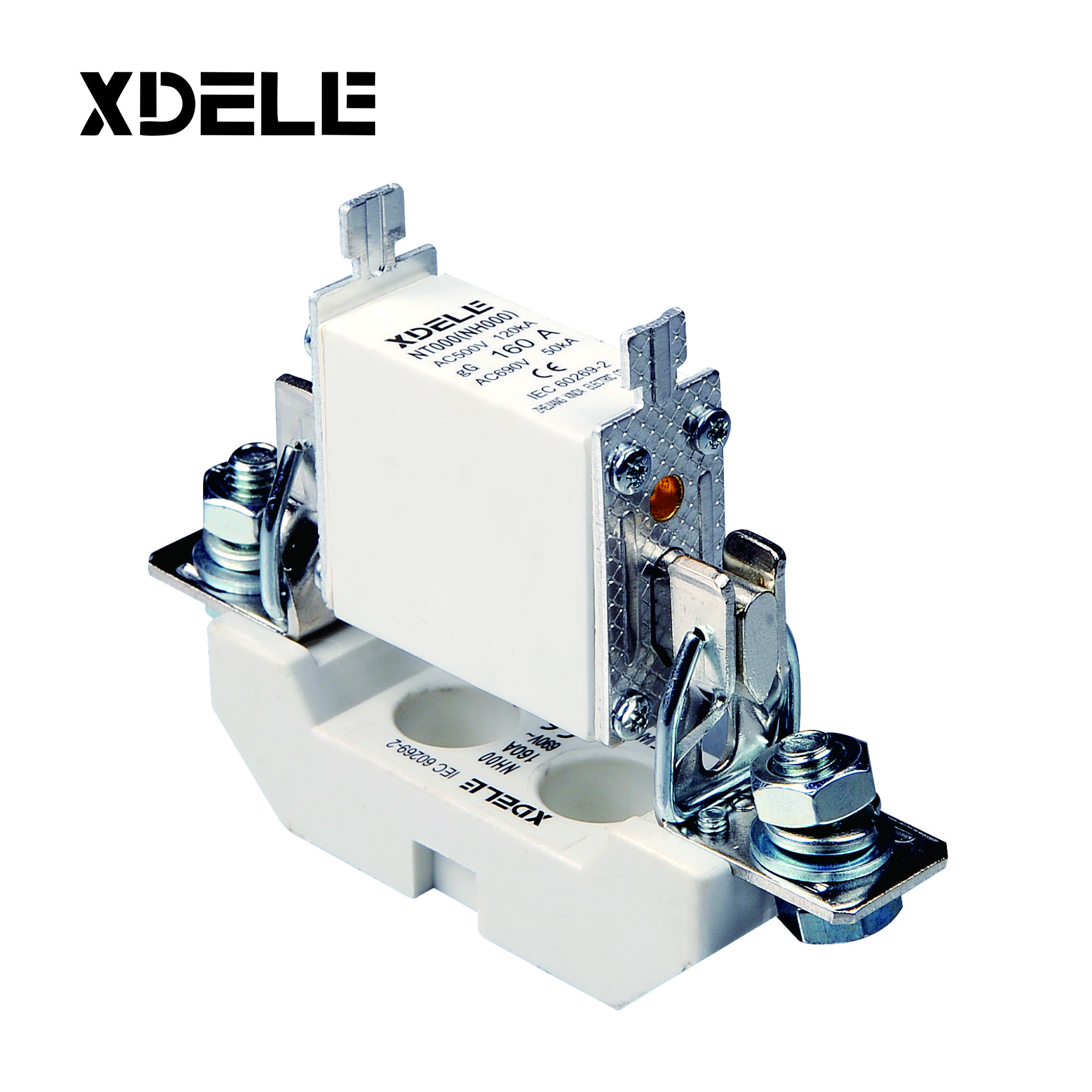 NH000 NH Series AC500V HRC Fuse Base Low Voltage Ceramic fuse holder