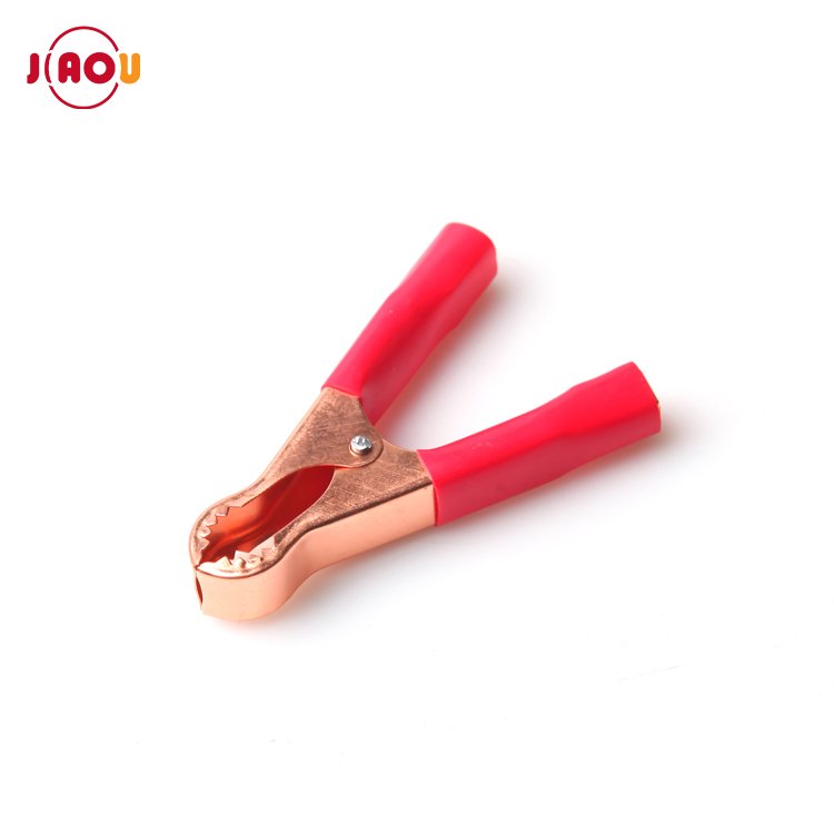 JIAOU 50A 80mm Crocodile Car Caravan Van Battery Test Lead Clips/alligator clamp battery clamp