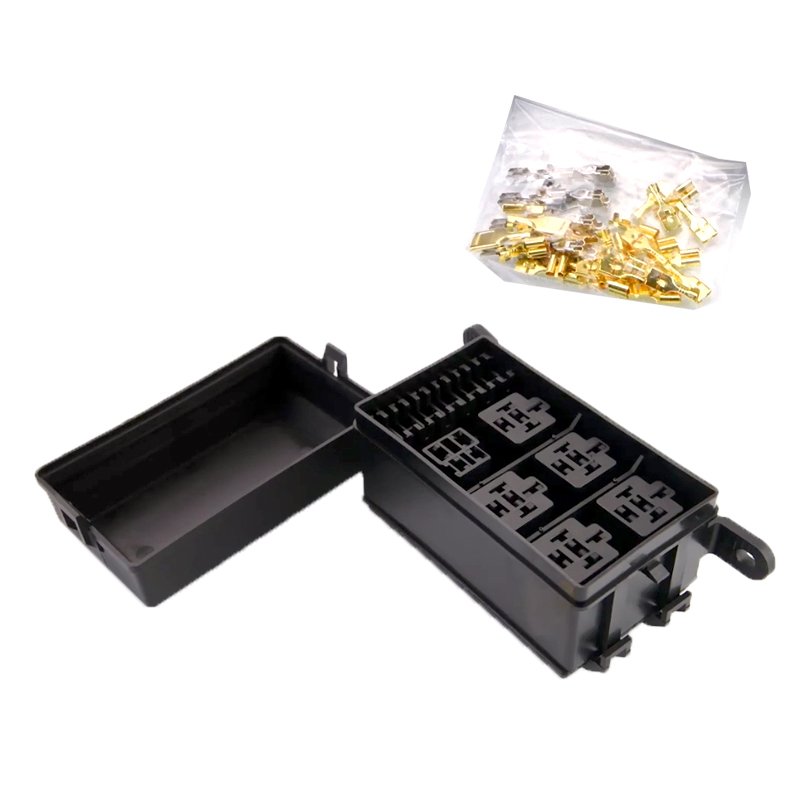 Advanced universal Blade Fuse Box Assortment 6way relay fuse holder 20A 30A 40A