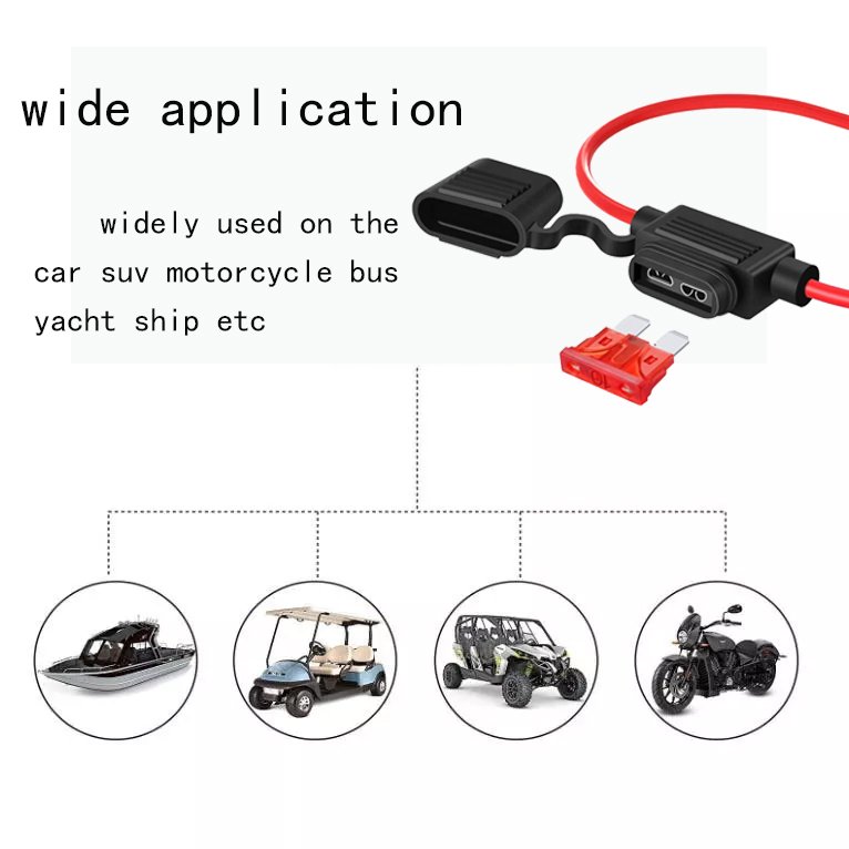 Custom Oem Cable Waterproof Standard Mini Fuse Holder Wire Harness In-Line Blade Fuses Power Wire Harness For Automotive
