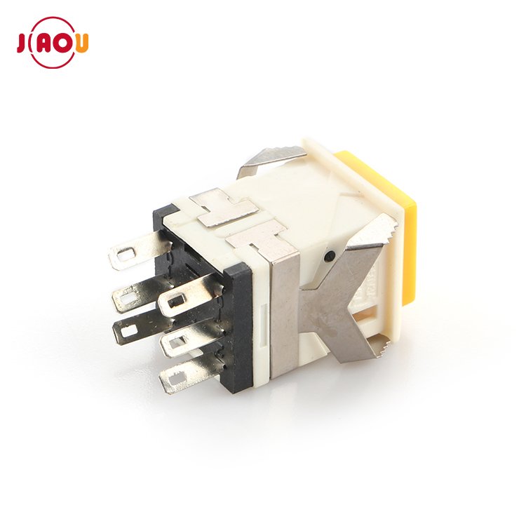 KD2-21/KD2-22/KD-23/KD2-24 With LED /Non-illuminated LED self-locking/Non Self-locking Square Push Button Switch