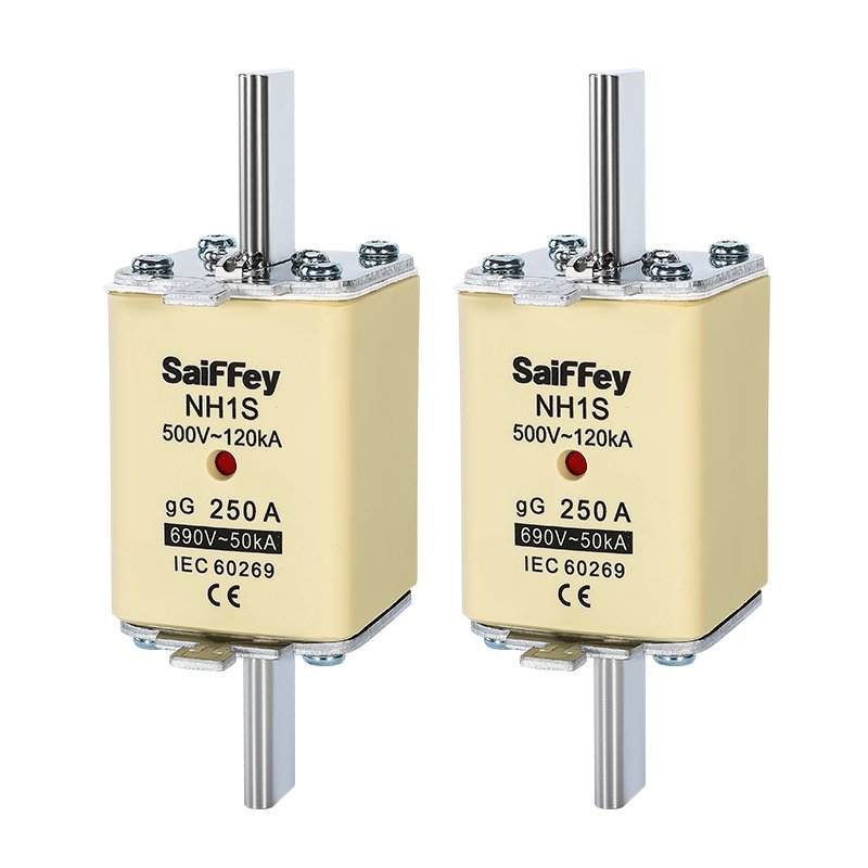 SAIFFEY FUSE LINK WITH INDICATOR NH1S 6-160A NH TYPE CERAMIC MATERIAL HRC FUSE LINK
