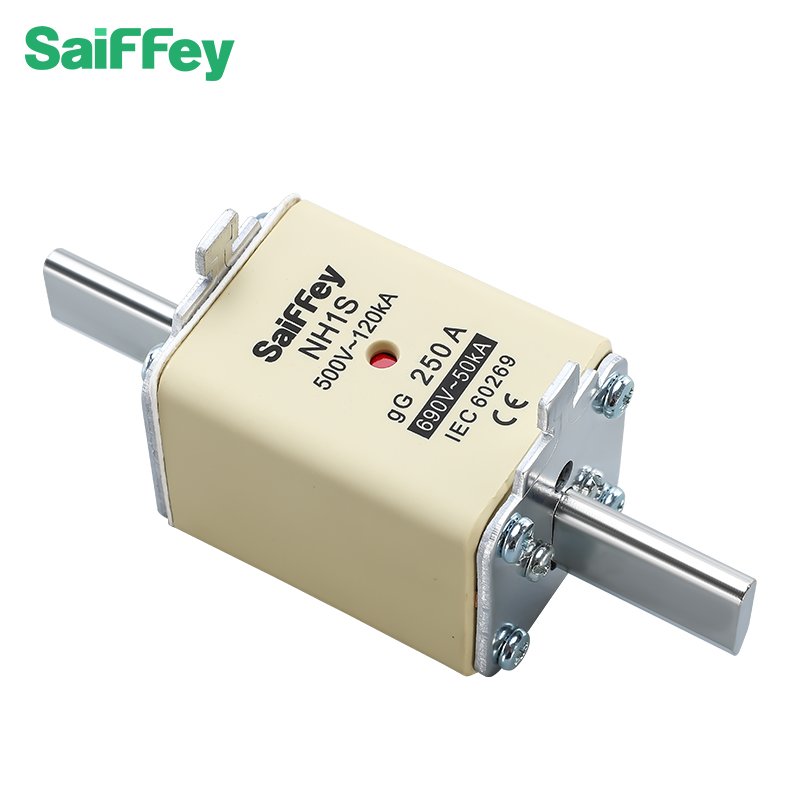SAIFFEY FUSE LINK WITH INDICATOR NH1S 6-160A NH TYPE CERAMIC MATERIAL HRC FUSE LINK