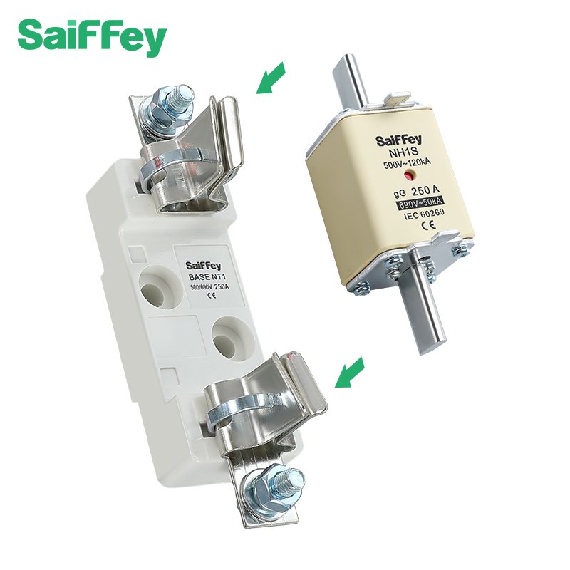 SAIFFEY FUSE LINK WITH INDICATOR NH1S 6-160A NH TYPE CERAMIC MATERIAL HRC FUSE LINK