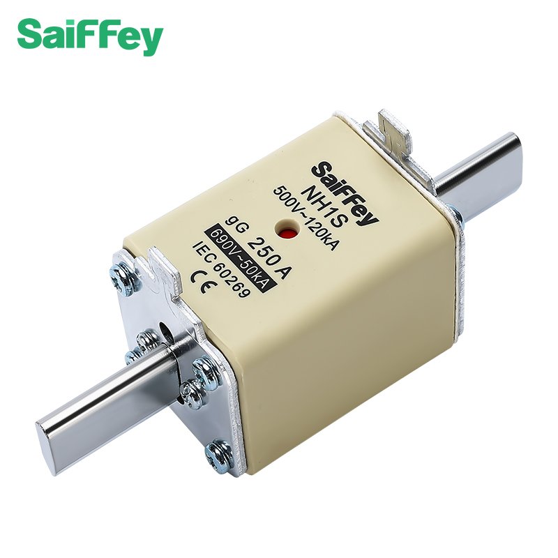 SAIFFEY FUSE LINK WITH INDICATOR NH1S 6-160A NH TYPE CERAMIC MATERIAL HRC FUSE LINK