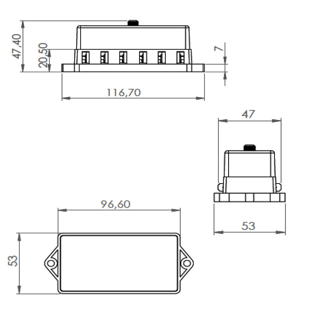Blade Fuse Holder with Cover Universal Fuse Holder Universal Type