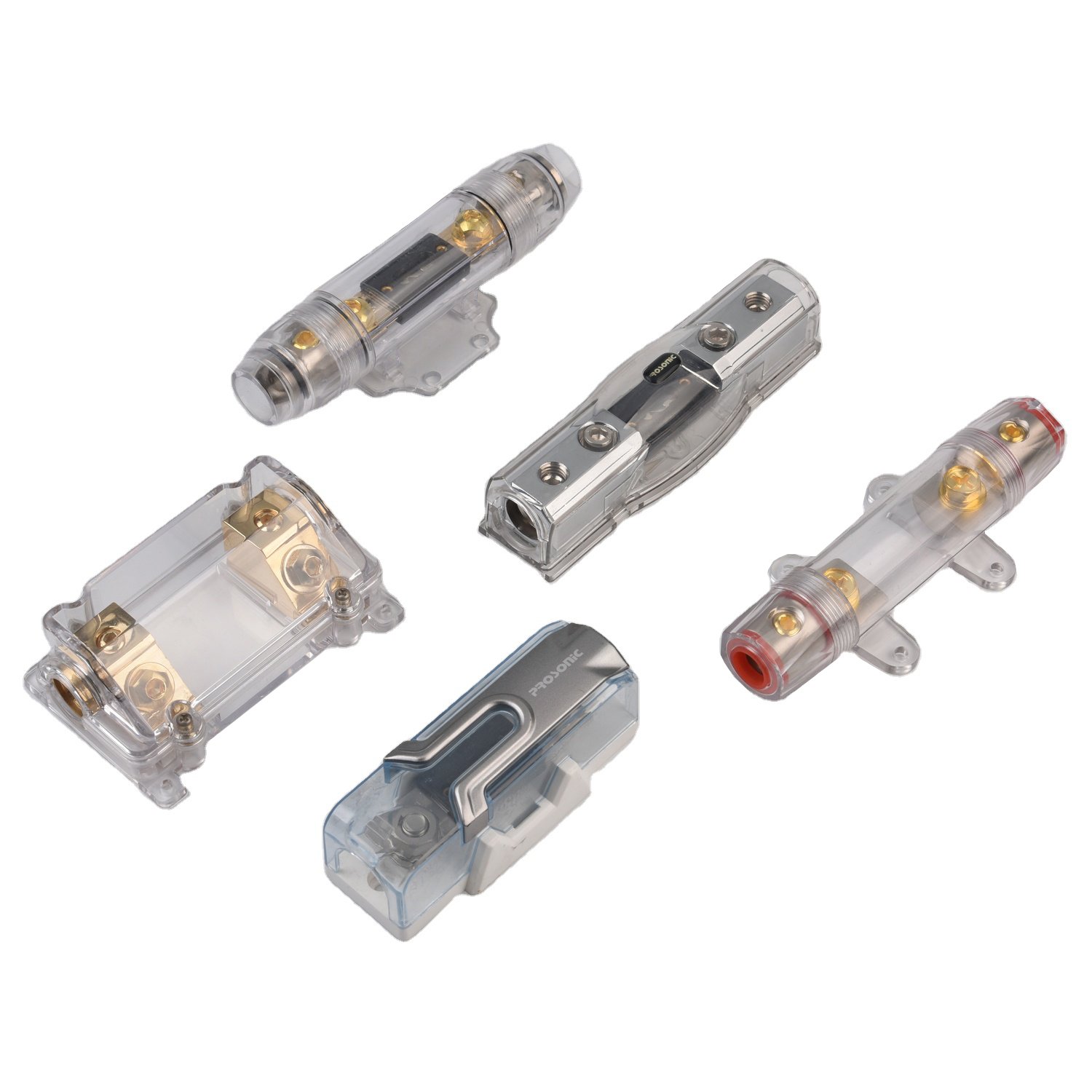 Car Audio Amplifier AGU Fuse Holder Fuse Components Audio Stereo Amplifier Plastic Case 4GA 8GA 10GA Car AGU Fuse Holder