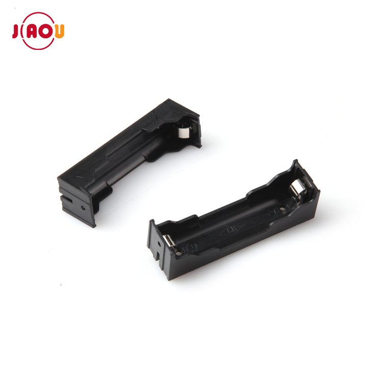 JIAOU 3.7V Lithium 18650 Battery Holder case with Pins 1 Cell Battery Box