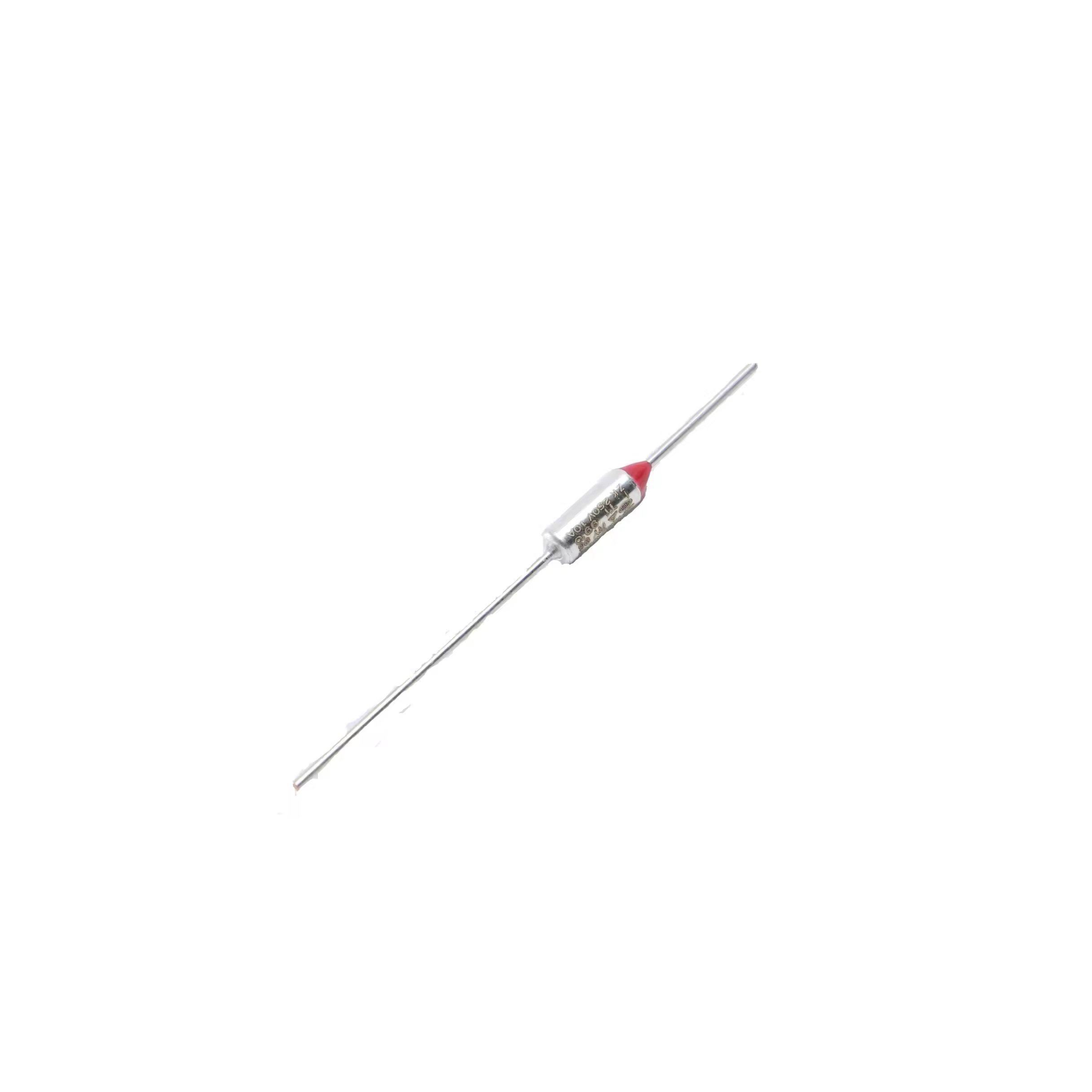 High quality cylindrical thermal fuse 121 250V 10A