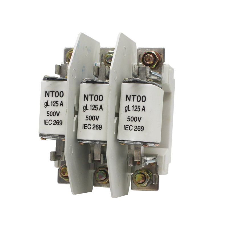 fuse components NT00 3P 160A 125A 100A 80A 63A 32A Sist 101 500/600v ceramic fuse holder Fuse Cutout