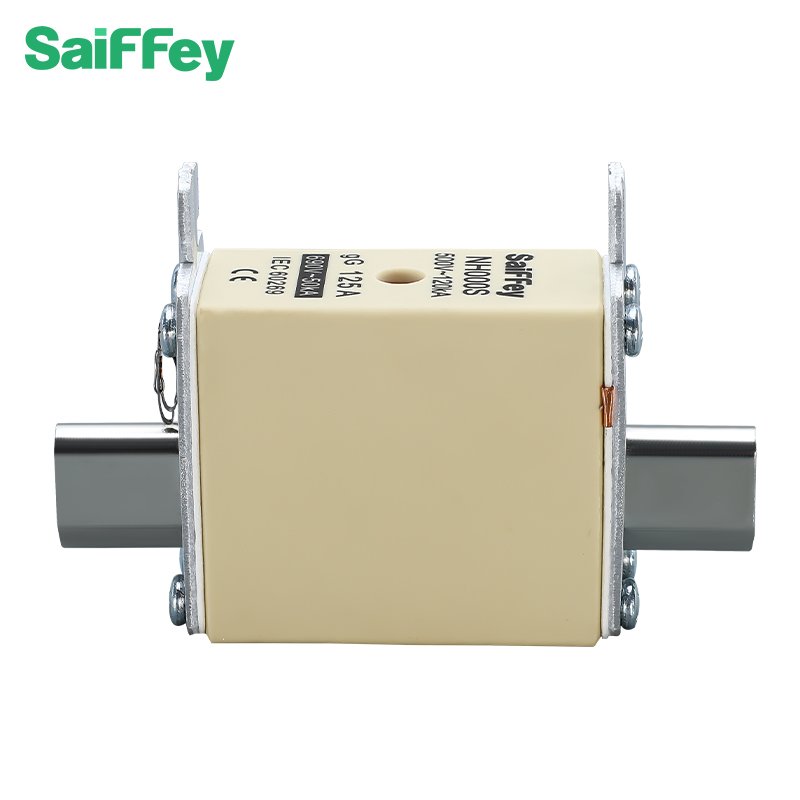 Saiffey nh fuse link nh000s ac blade fuse 2a-160a with dual indicator gG type hrc fuse link ceramic 500/690v