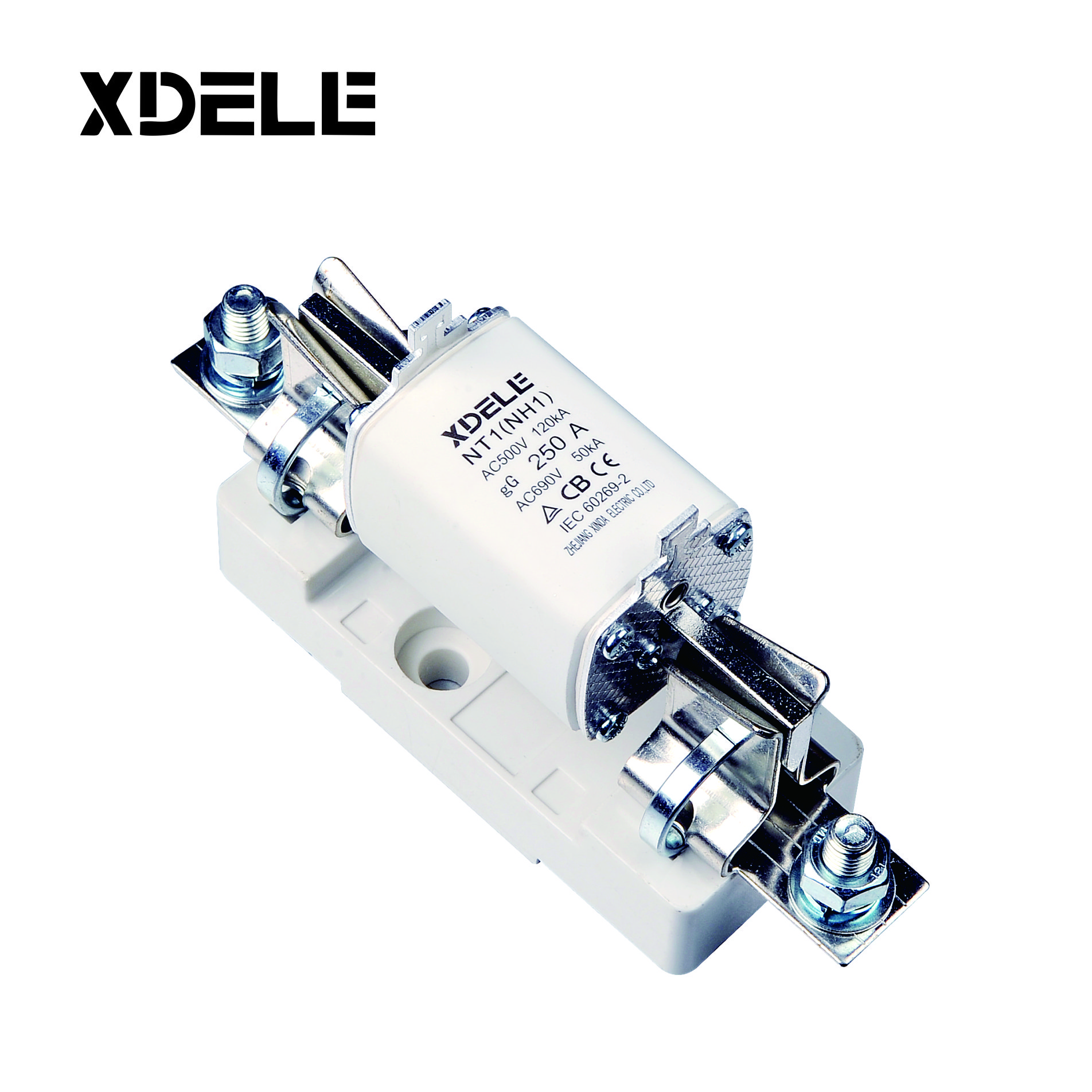 NH2 NH fuse link Series AC500V HRC Fuse Base Low Voltage Ceramic holder