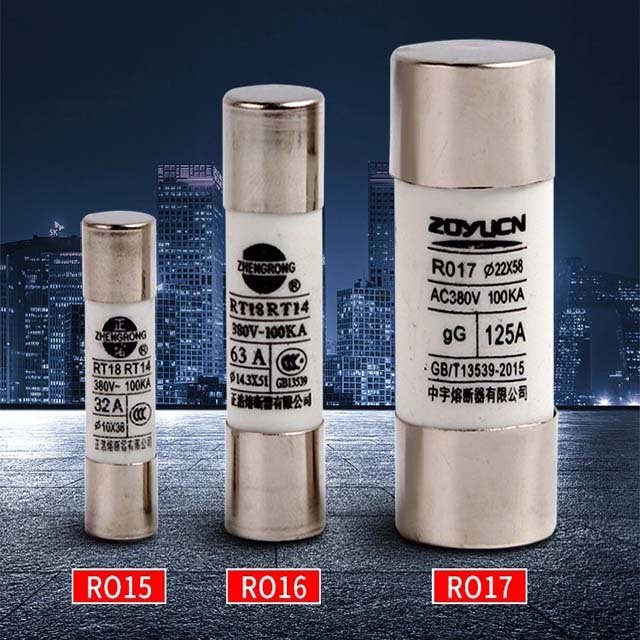 Factory direct sales R015 R016 17 fuse RO15 cylindrical fuse melt core RT18 63A 32A