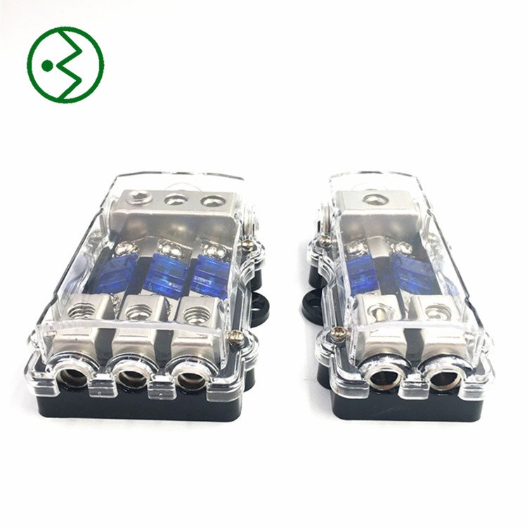 Car audio power distribution block car fuse box