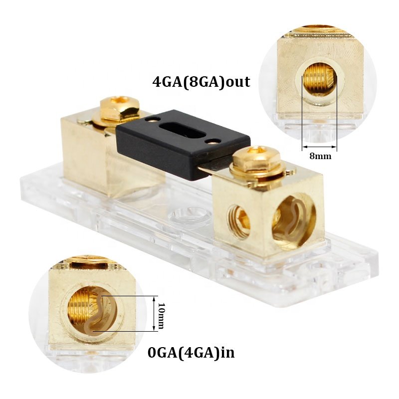 Gold 150A in line car audio anl fuse holder