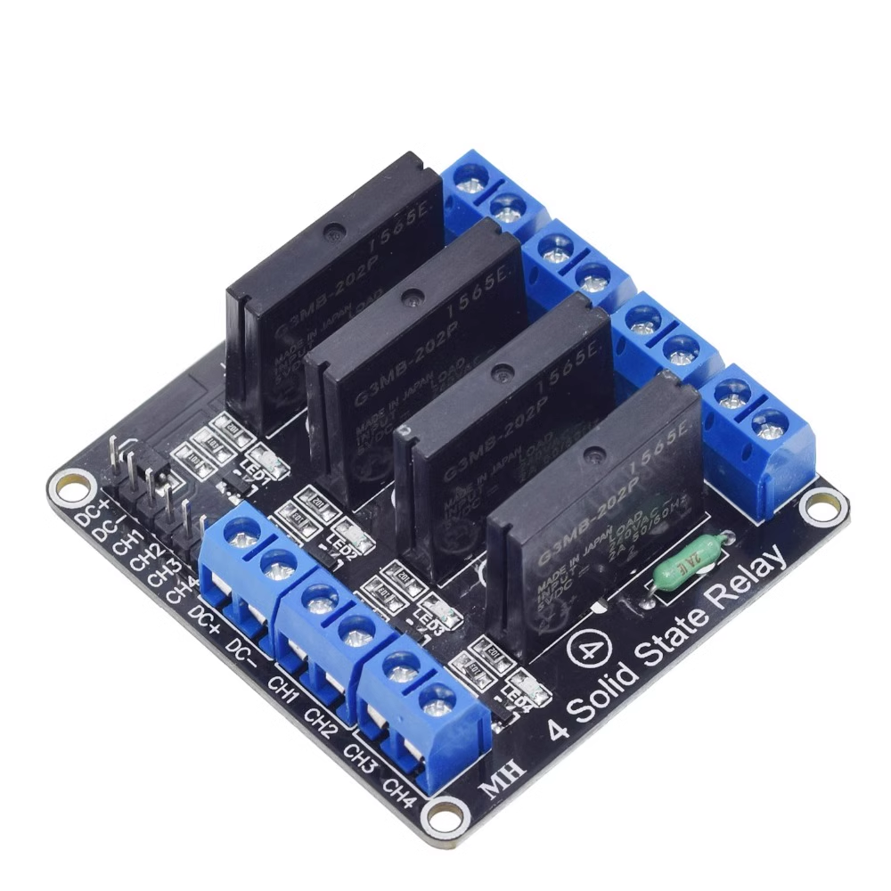 4-way 5V low-level solid-state relay module with fuse solid-state relay 250V2A electronics components