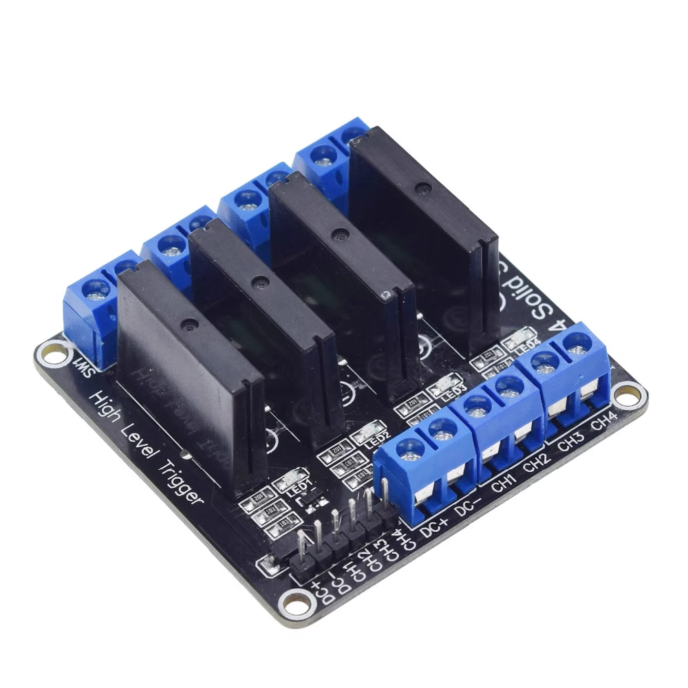 4-way 5V low-level solid-state relay module with fuse solid-state relay 250V2A electronics components