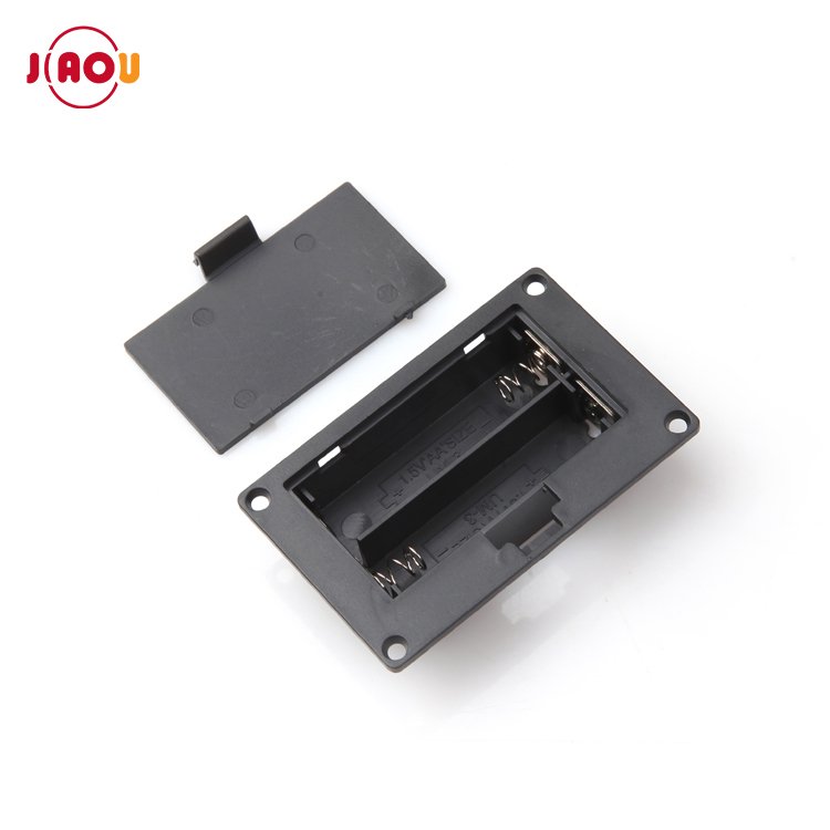 JIAOU 3V 2xAa Size Battery Holder Panel Mounted With Cover