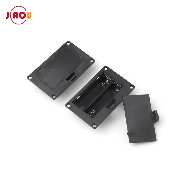 JIAOU 3V 2xAa Size Battery Holder Panel Mounted With Cover