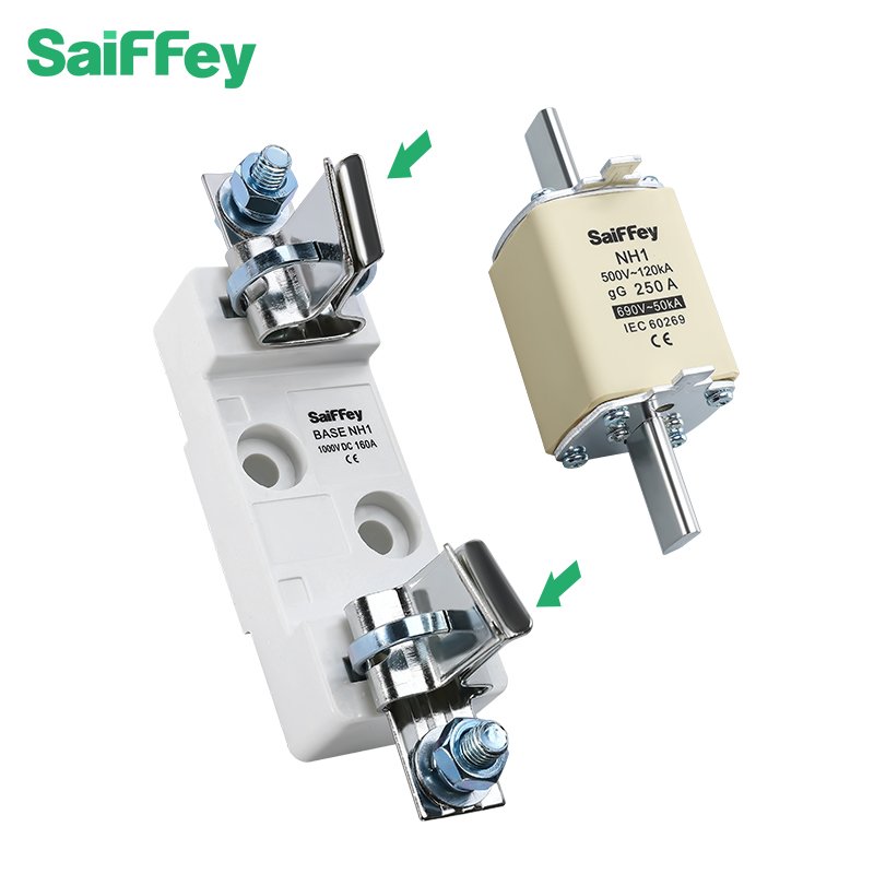 Saiffey NH1 NH Series AC HRC Fuse Base Low Voltage Ceramic Fuse Holder